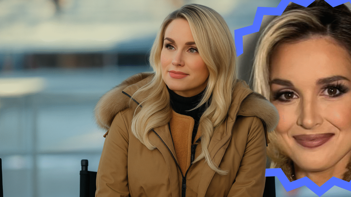 alt="ESPN Radio host Michelle Smallmon in a tan jacket on location"